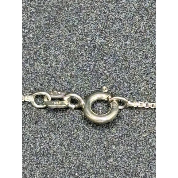 Vintage 18” Sterling Silver Mystic Topaz Cubic Zirconia Pendant Necklace 925 Q23 - Picture 6 of 10